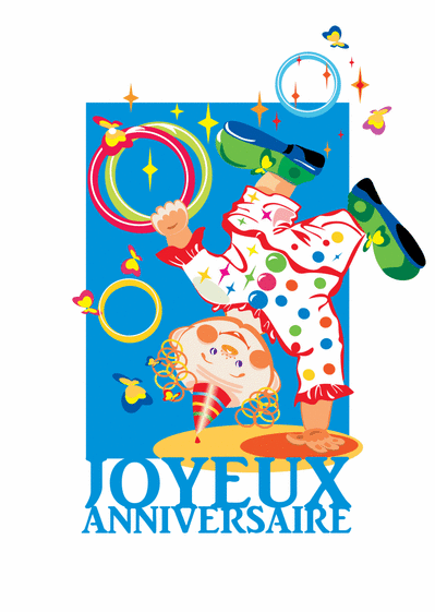 Carte Joyeux Anniversaire Avec Un Clown : Envoyer une 